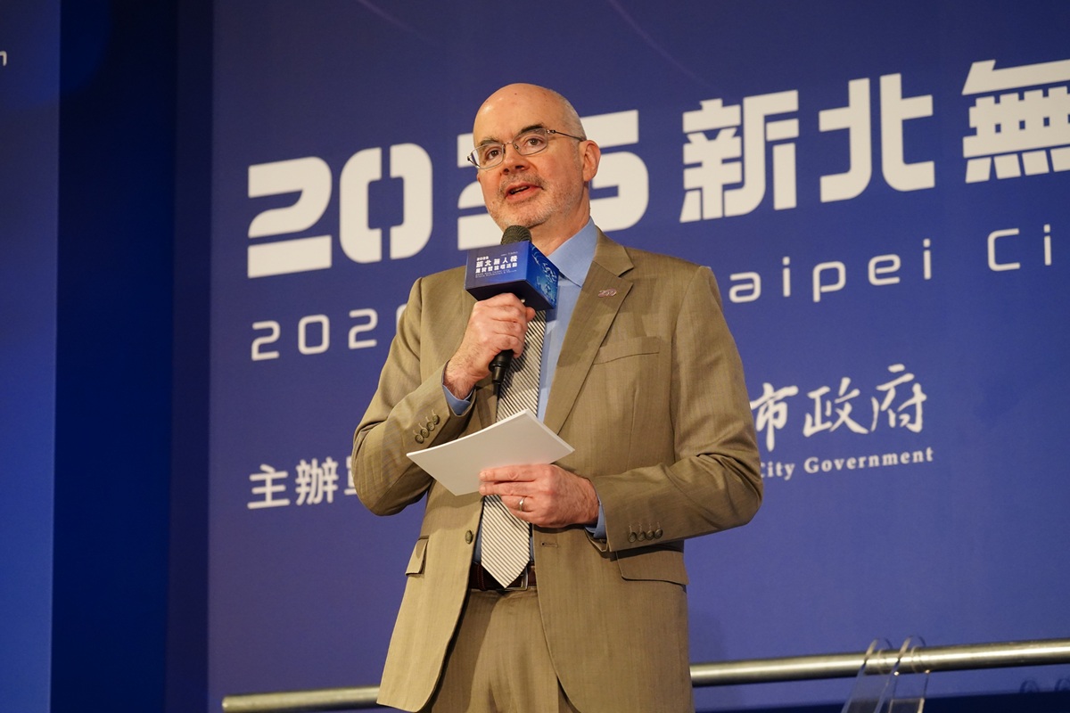 美國在台協會(AIT)處長谷立言致詞,分享無人機產業發展趨勢與國際觀點。