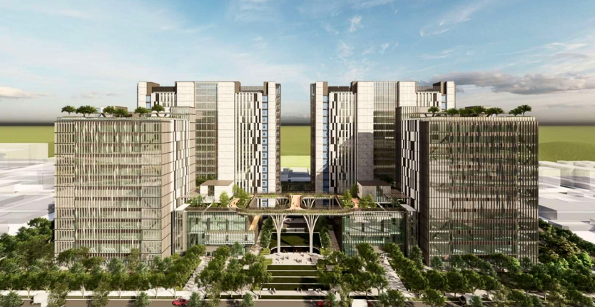 中華工程響應新北市政府工業區都市更新政策，於土城區斥資136.36億元打造「中工雲宇宙AI園區」(此為模擬圖)。